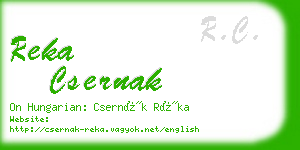 reka csernak business card